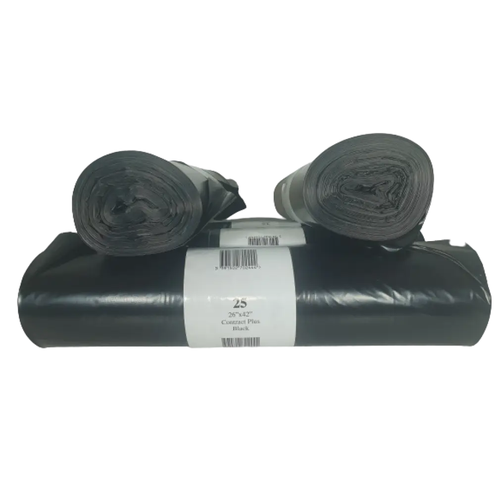 50 x Compostable Black Refuse Sacks 26" x 42" image 0