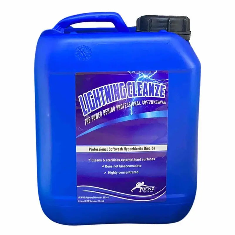 Blue container of 'Lightning Cleanze'