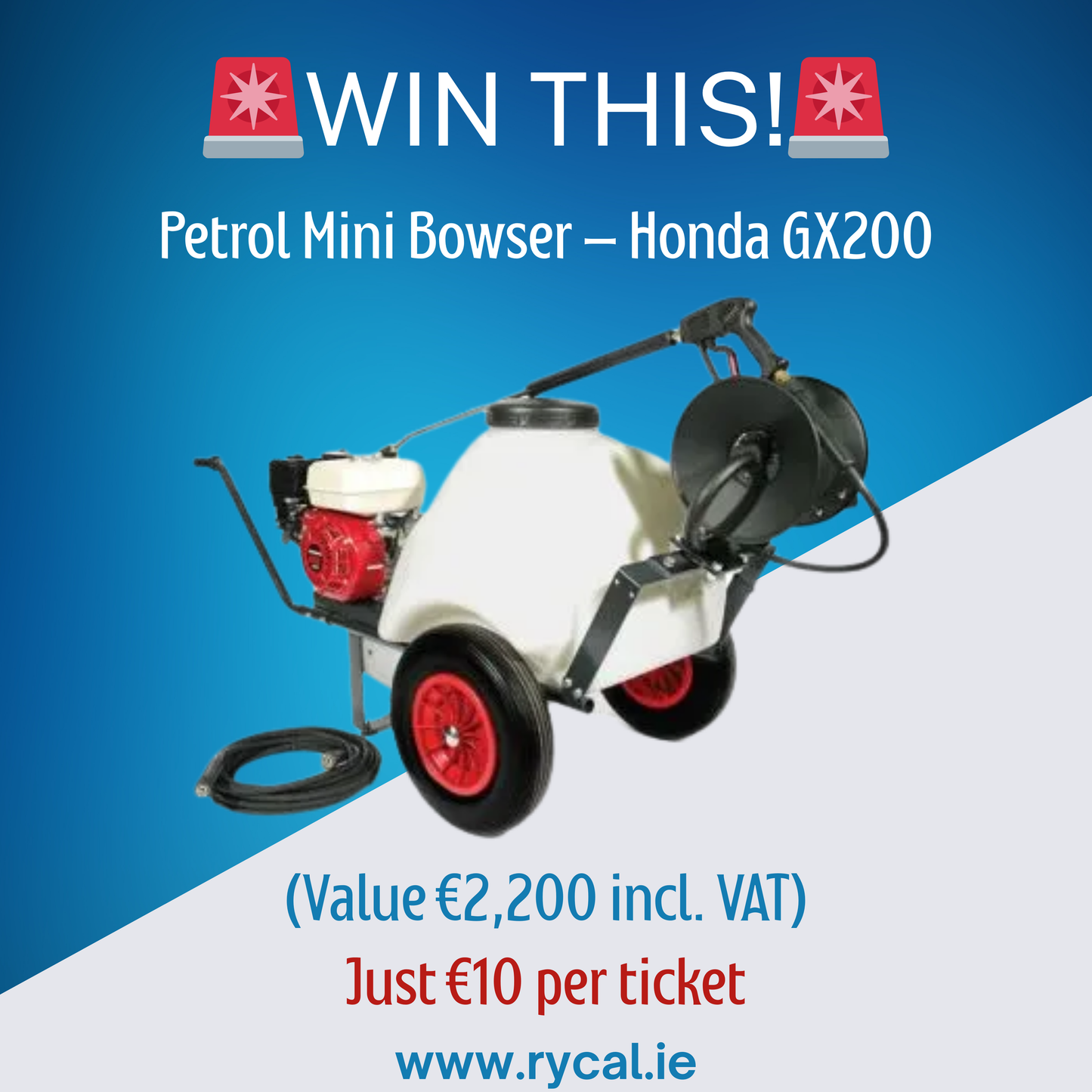 WIN a Petrol Mini Bowser – Honda GX200 (Worth €2200 incl VAT) image 0