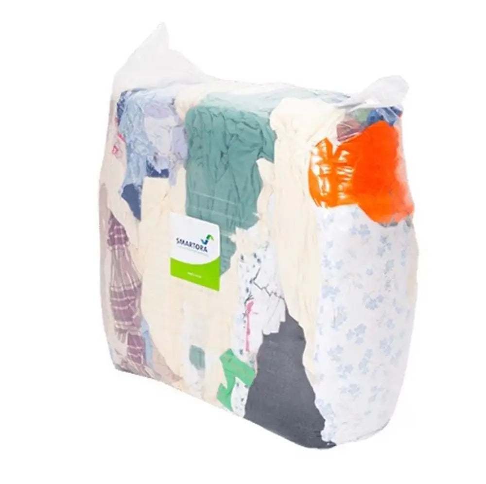 Coloured Cotton Wiping Rags - 9KG Bale image 0