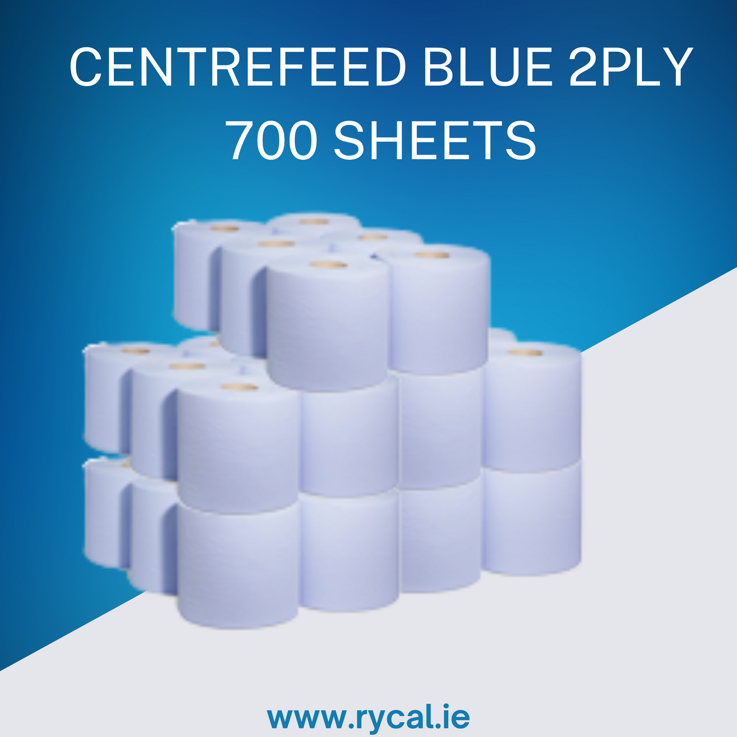 Centrefeed Blue 2‑ply Towel – 700 Sheets | Full Pallet (72 Cases)